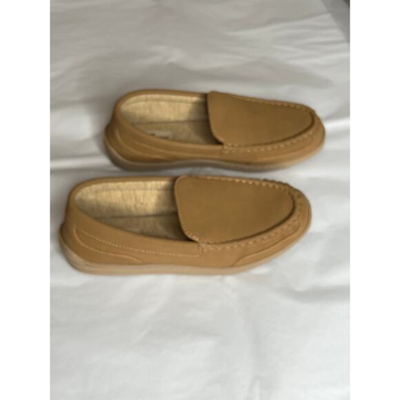 My Slippers womens size 9 moccasins leather tan memory foam  comfycore, casual - Picture 2 of 9